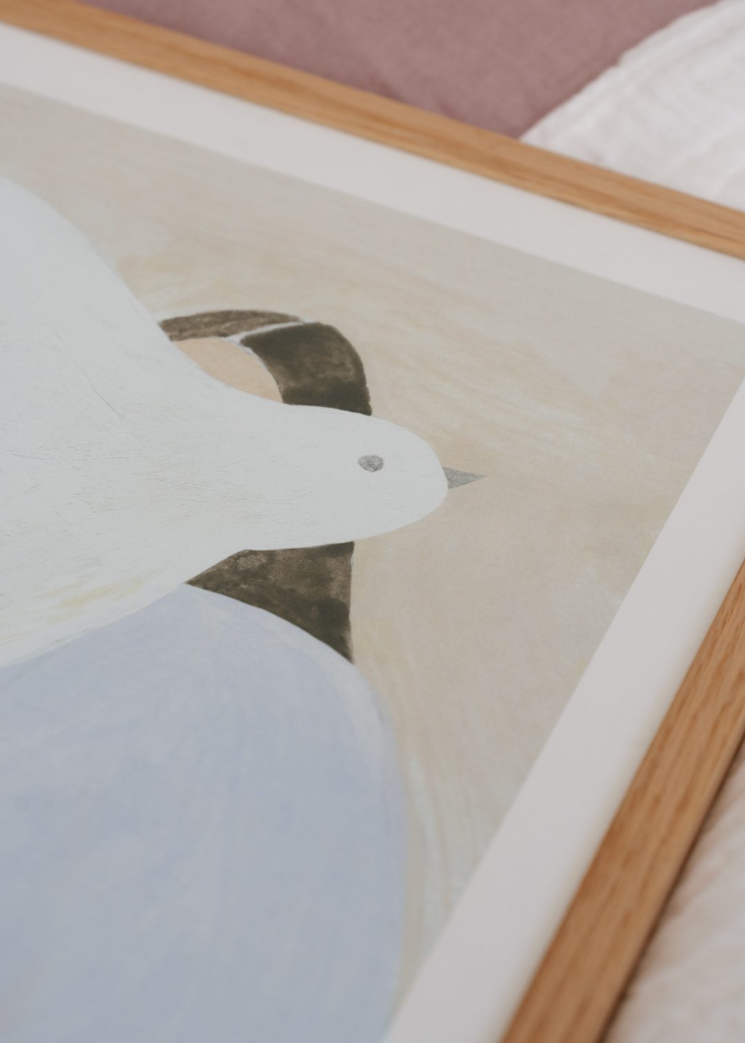 The Poster Club Bright Bird Poster 30x40 cm Vogel beige blau