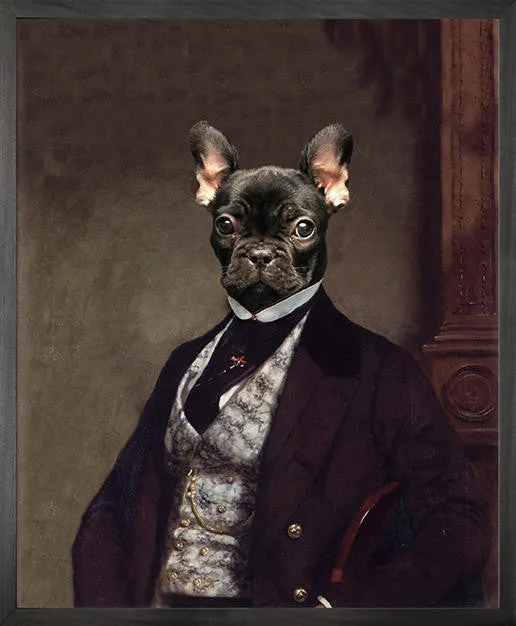 Mineheart Portrait French Bulldog Leinwand Tierbild 40,6 cm