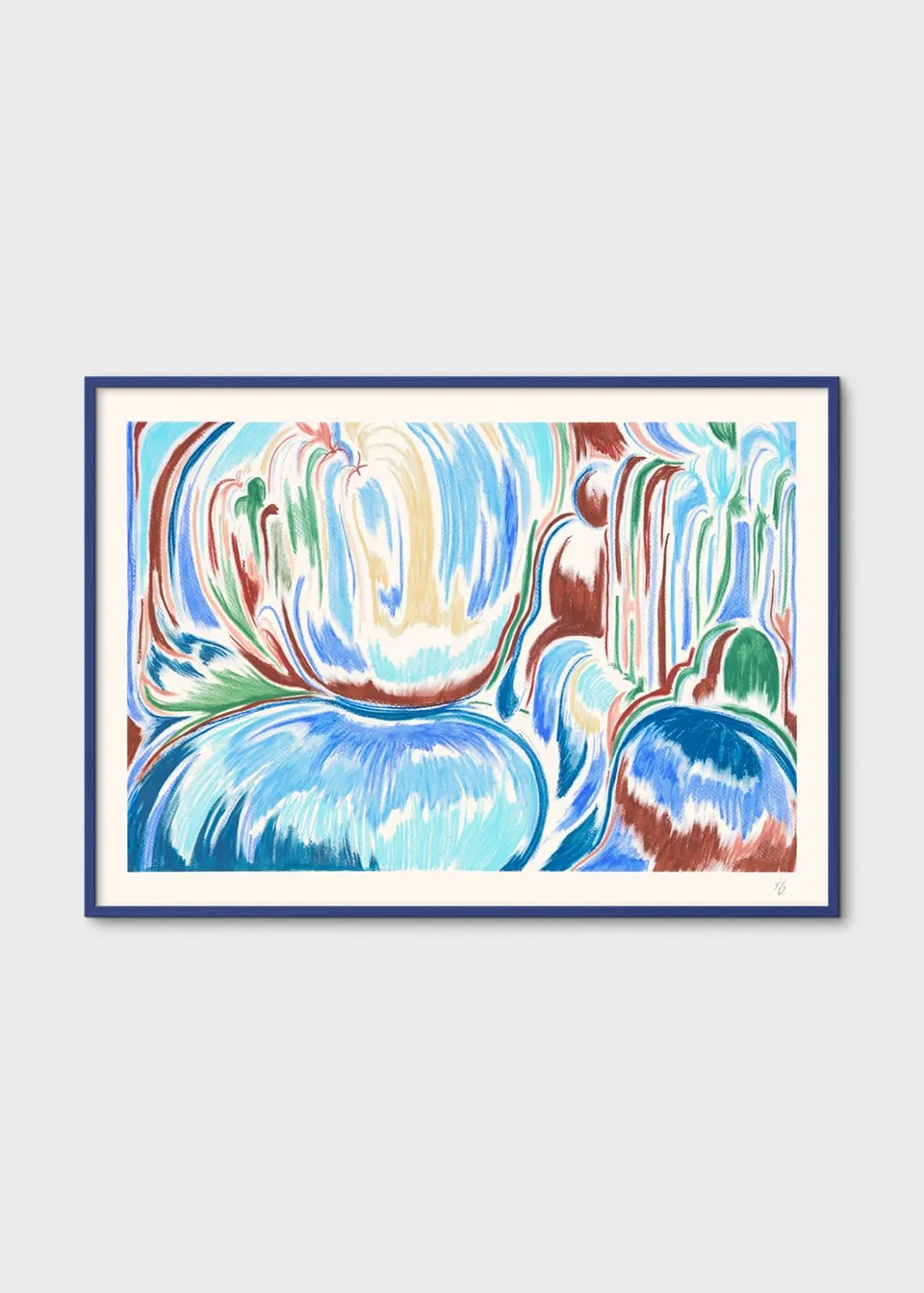 The Poster Club Art Prints Ved vandet Poster A4 blau