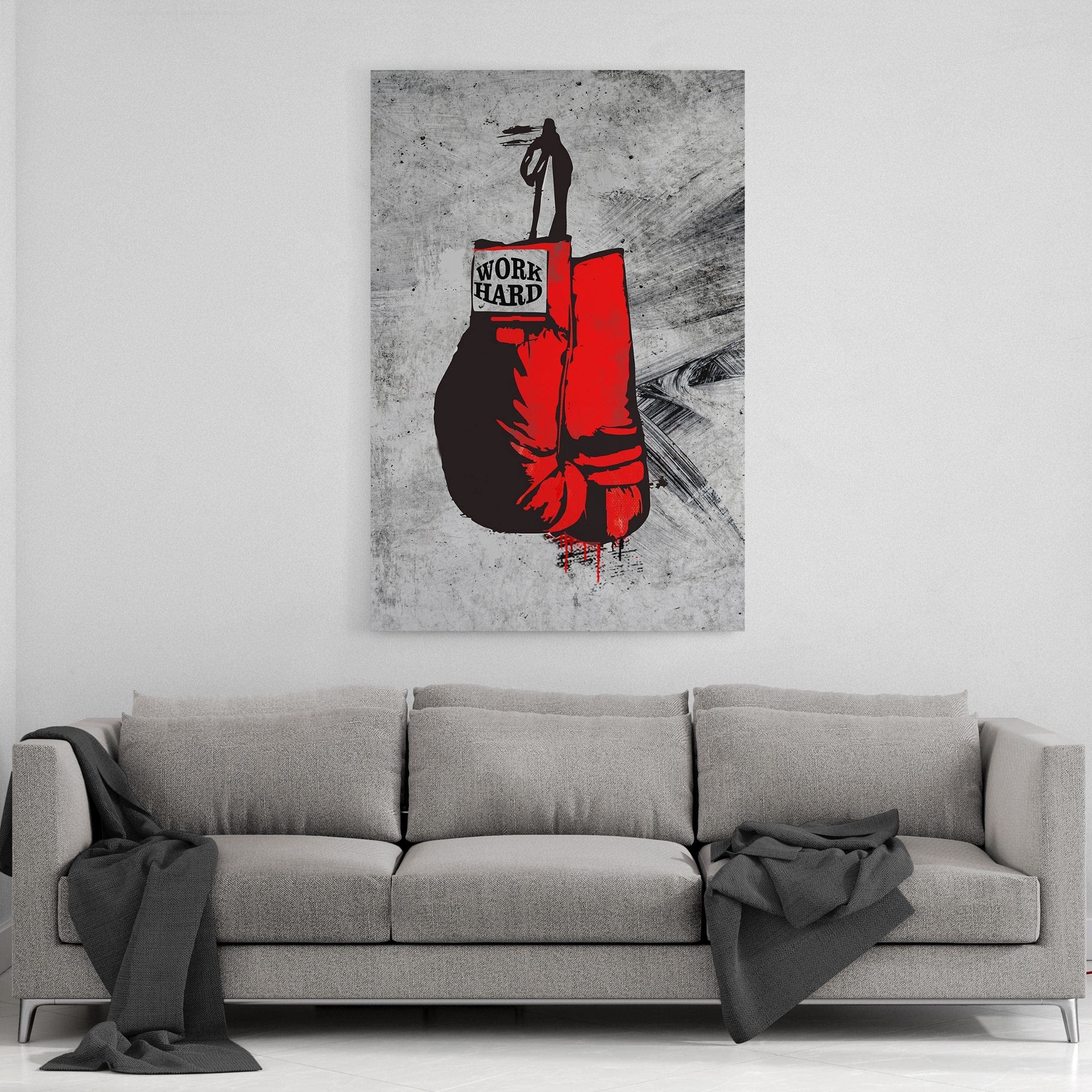Hustling Sharks Wandbilder Red Gloves Wandbild 30x45 Boxen