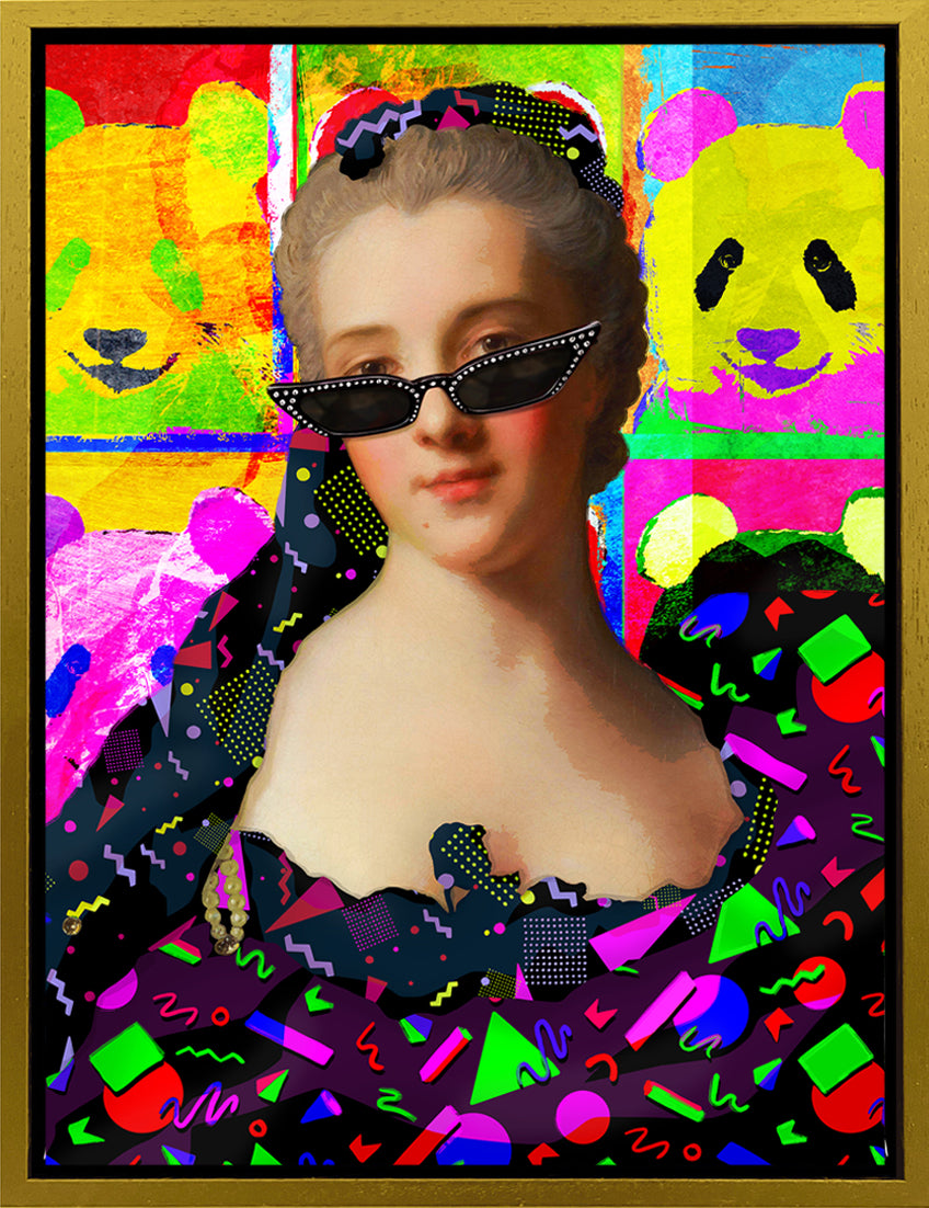 Mineheart Pop Panda and Sunglasses Lady Poster 30x41cm