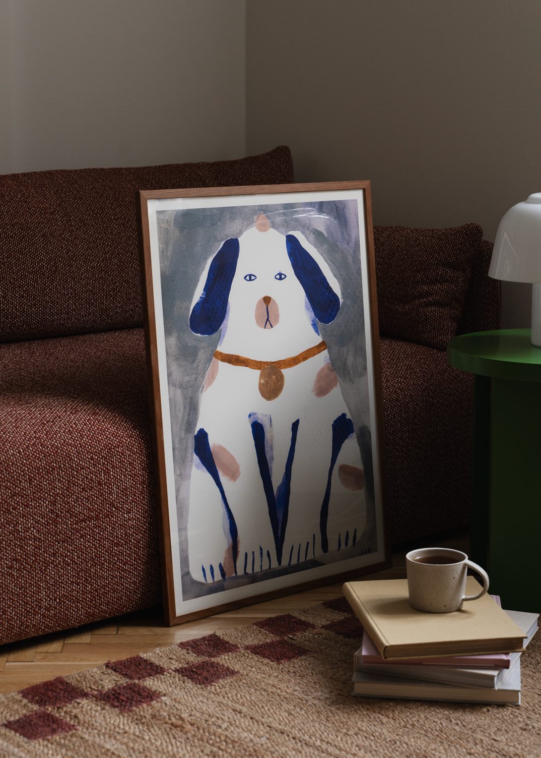 The Poster Club Art Prints Guardian Dog Kunstdruck 30x40 cm Blau