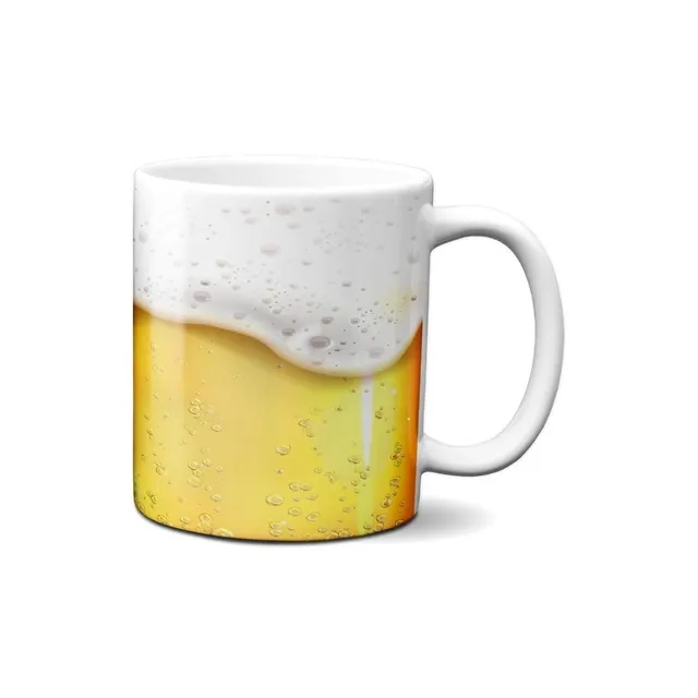 Hustling Sharks Männertasse Biermotiv 330ml Keramik Weiß
