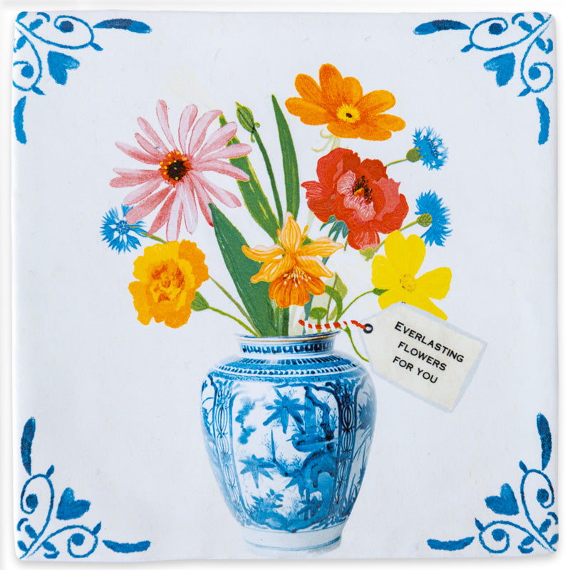 Storytiles Delft Blue Vase Wandfliese S 10x10 cm Liebe