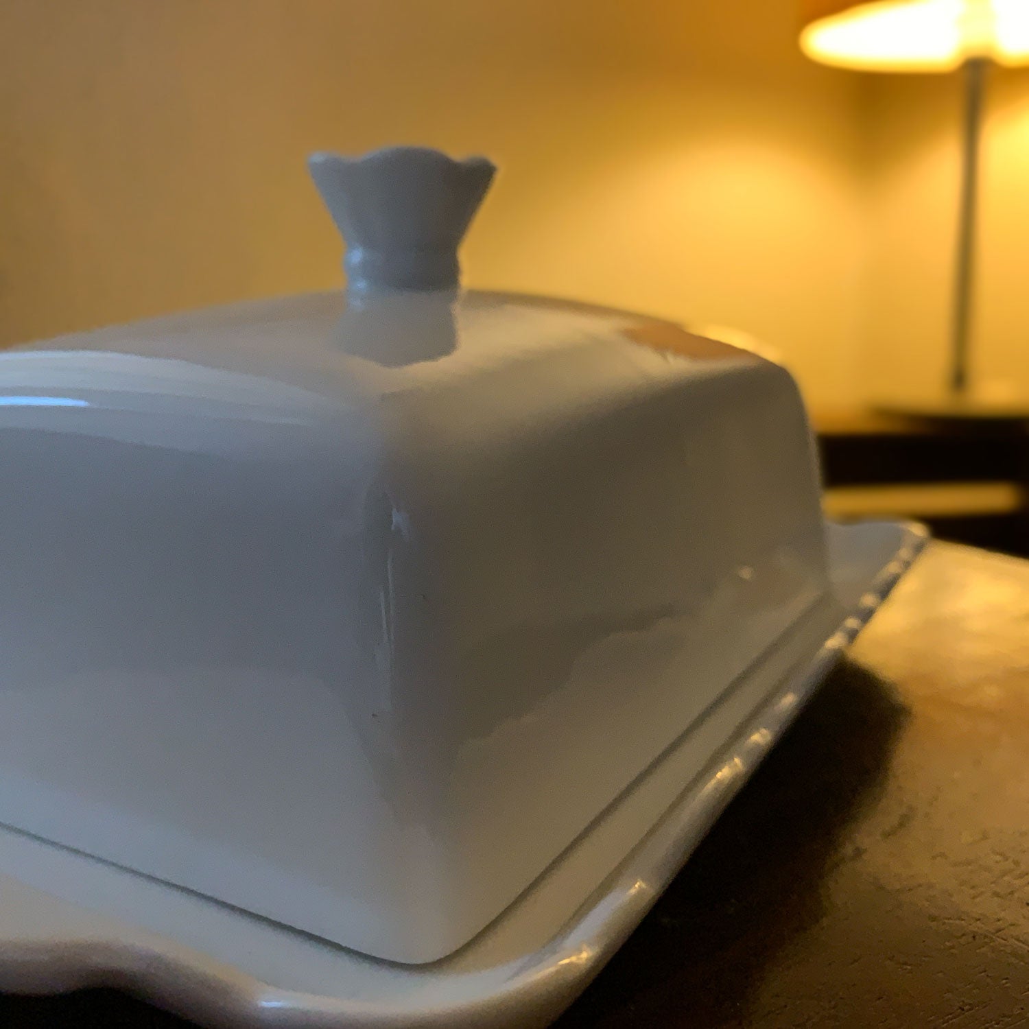 LS-LebenStil Möbel & Wohnen Butterdose Porzellan Weiß 250g 19cm
