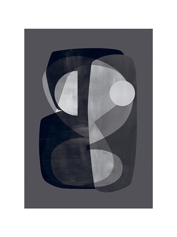 The Poster Club Abstract Construction Poster 30x40 s/w