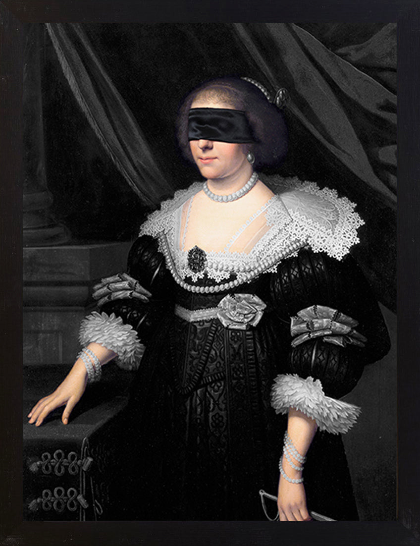Mineheart Wall Art Blindfold 7 Leinwandbild 40x50cm Schwarz
