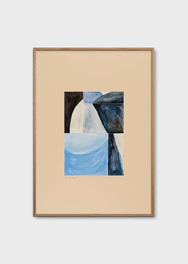 The Poster Club Art Prints Shapes 02 Poster 30x40 cm beige-blau