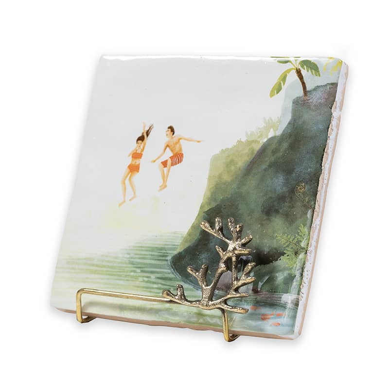 Storytiles Tile Holders Golden Stand Coral Fliesenhalter