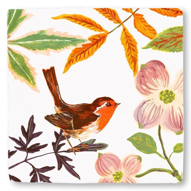 Storytiles Delft Blue Beschut durch Blaadjes Fliese 10x10 cm Vogel