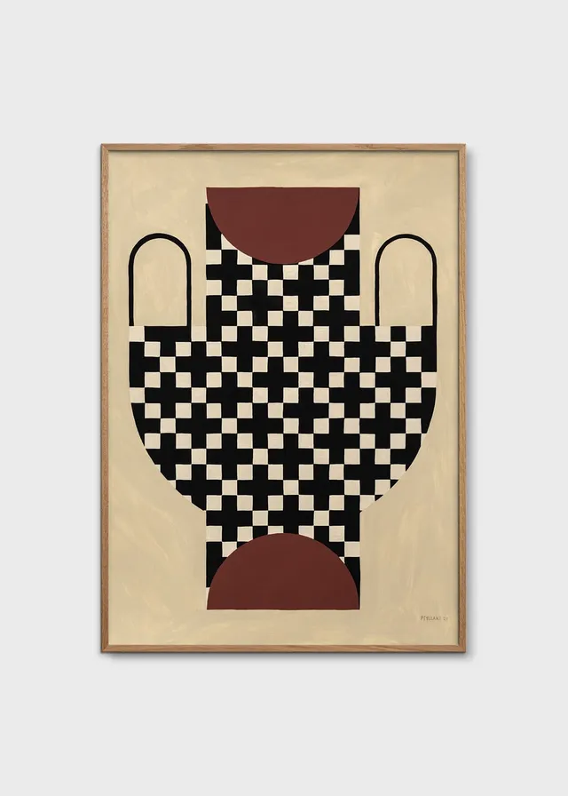 The Poster Club Art Prints Vase With Cross Pattern Poster 30x40