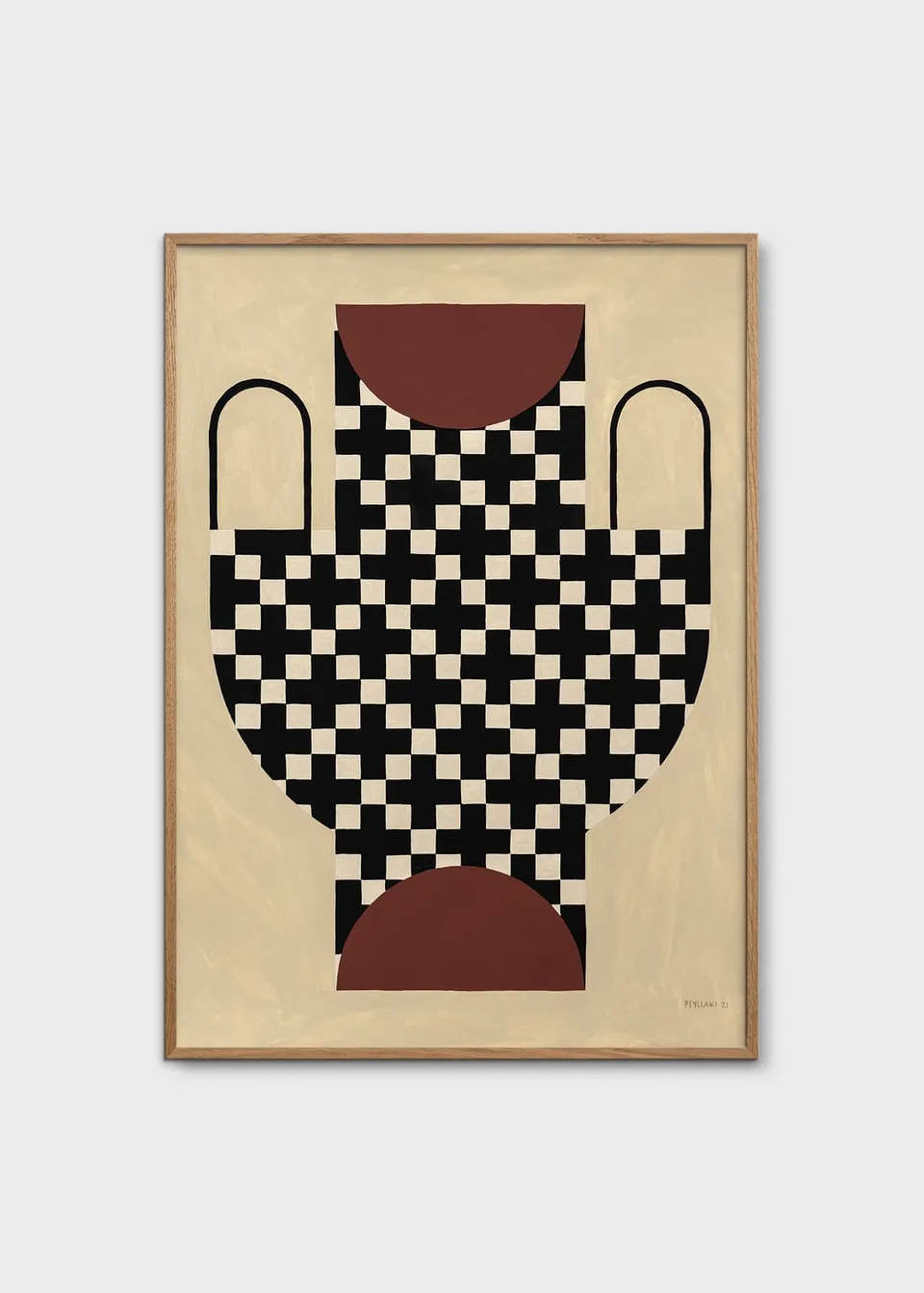The Poster Club Art Prints Vase With Cross Pattern Poster 30x40
