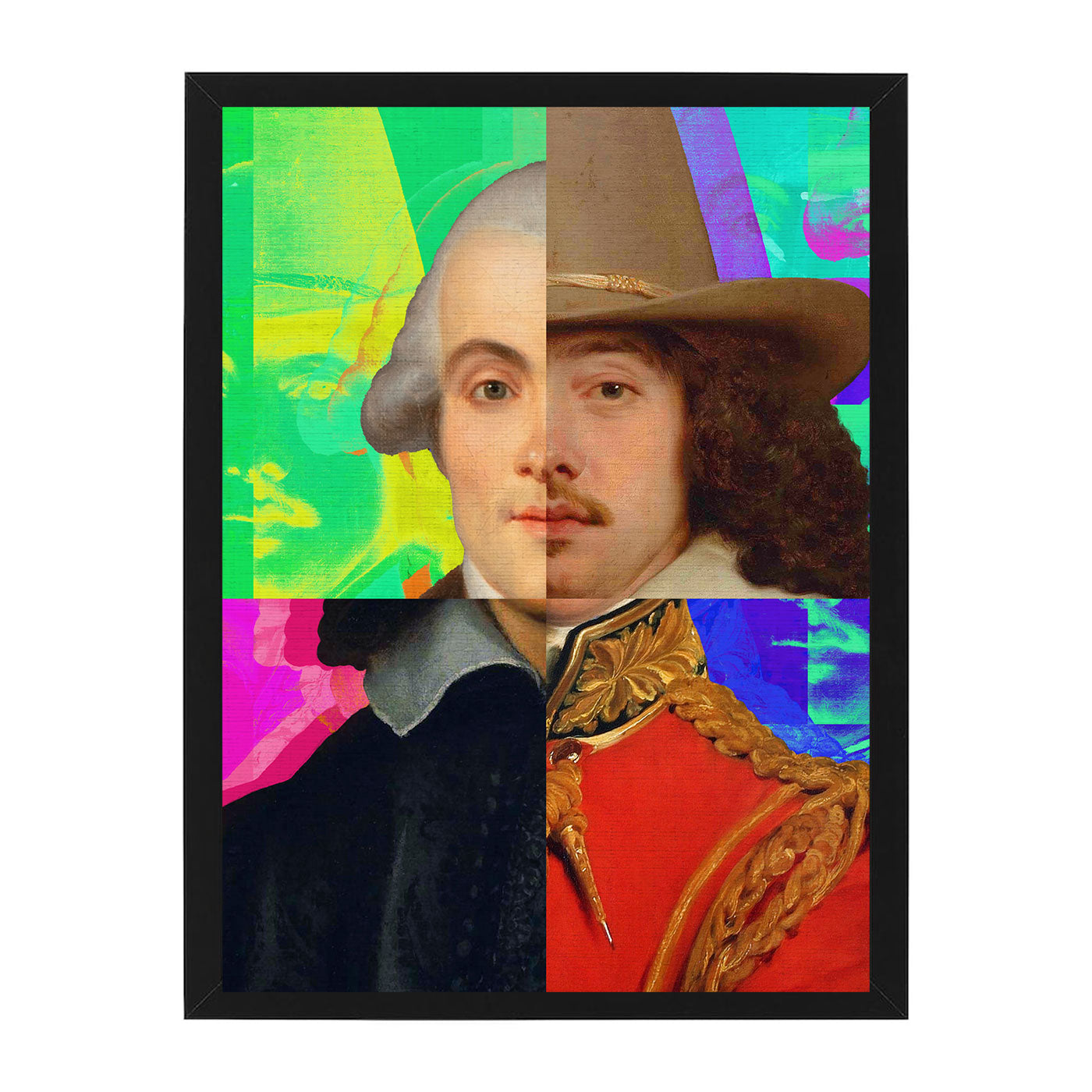 Mineheart Gentleman Puzzled Portrait Poster Rot Gold 40x50cm
