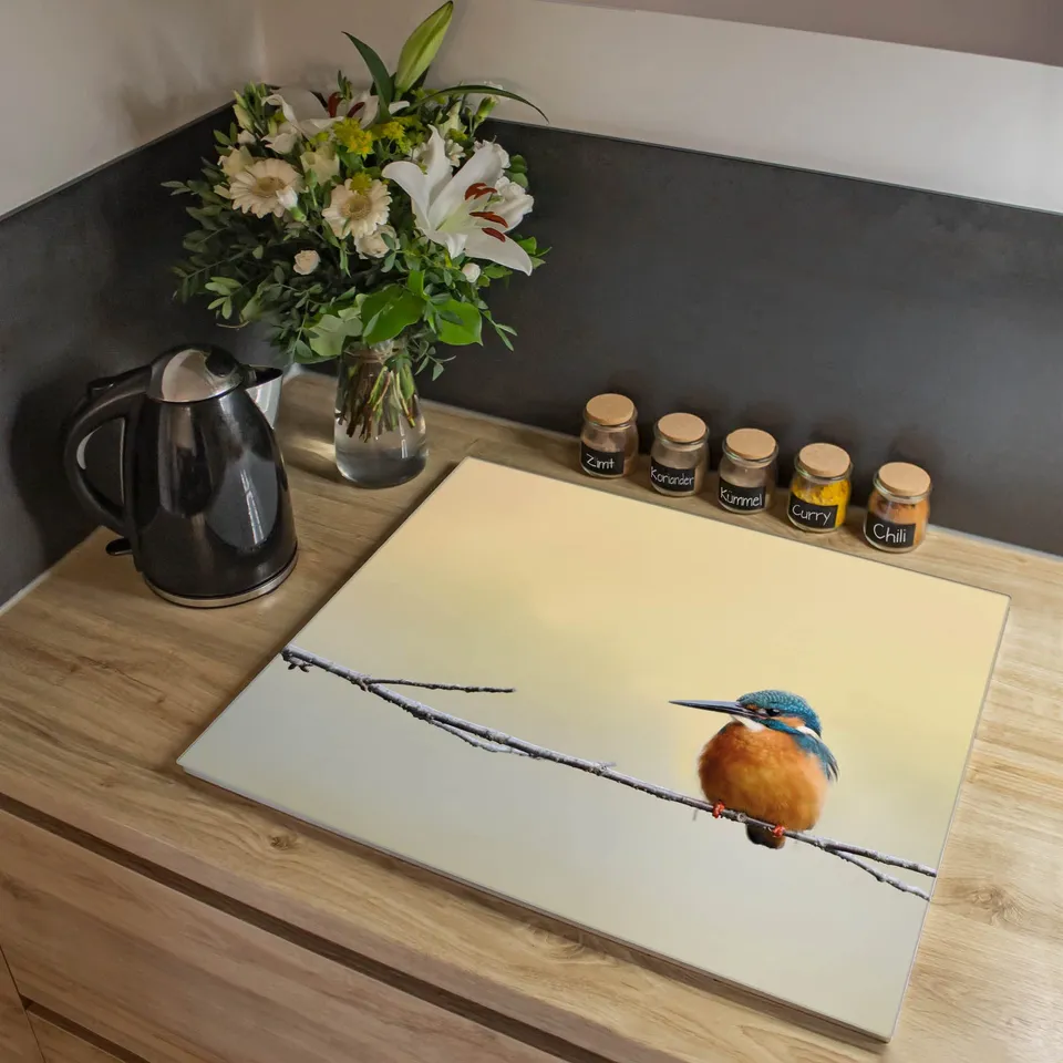 Banjado Herdabdeckplatten Pause Glas 60x52 cm Tiermotiv