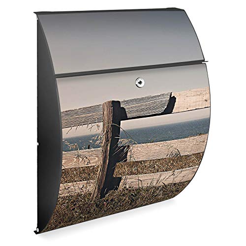 Banjado Riviera Briefkasten Anthrazit Zaun am Meer A4