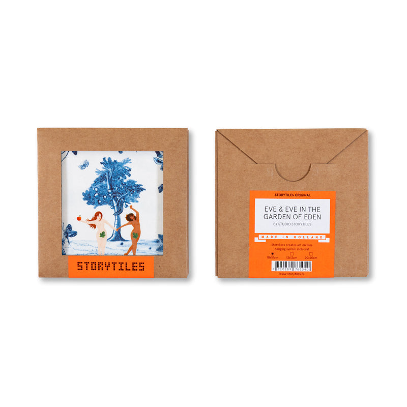 Storytiles Delft Blue Eva Garten Eden Fliese 10x10 cm