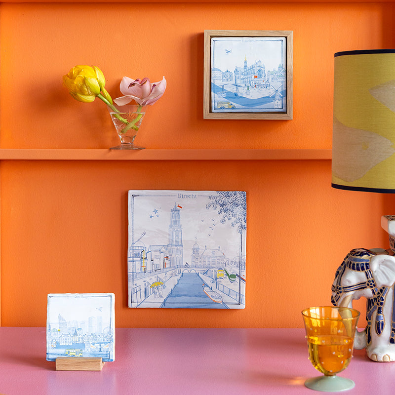 StoryTiles Delft Blue Utrecht Fliese S 10x10 cm Stadt personalisierbar