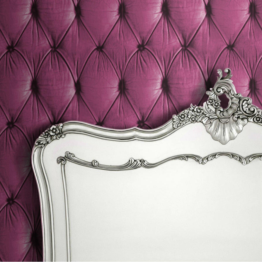 Mineheart Wallpaper Pink Chesterfield Button Tapete Rosa Leder