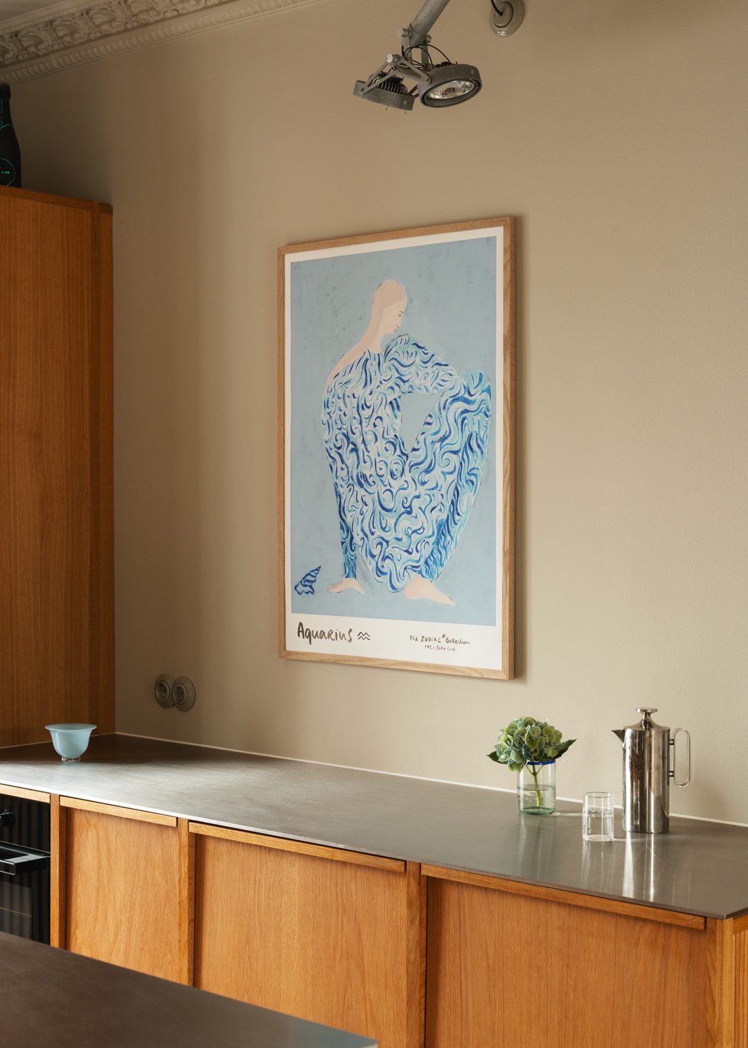 The Poster Club Art Prints Aquarius Poster A4 beige-blau