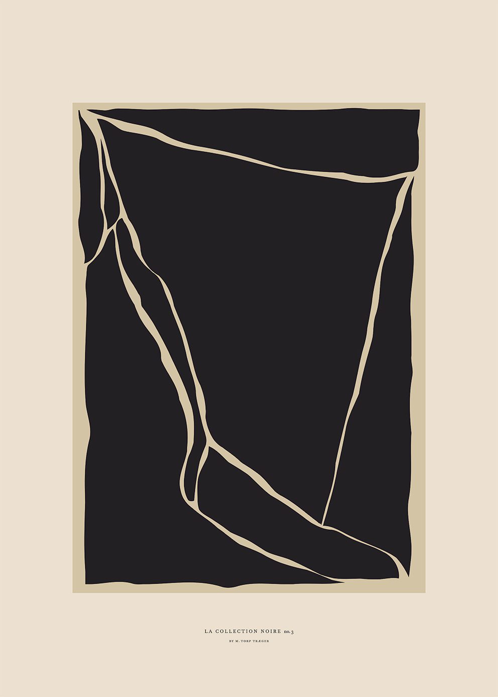 The Poster Club Art Prints Form Poster A4 beige schwarz