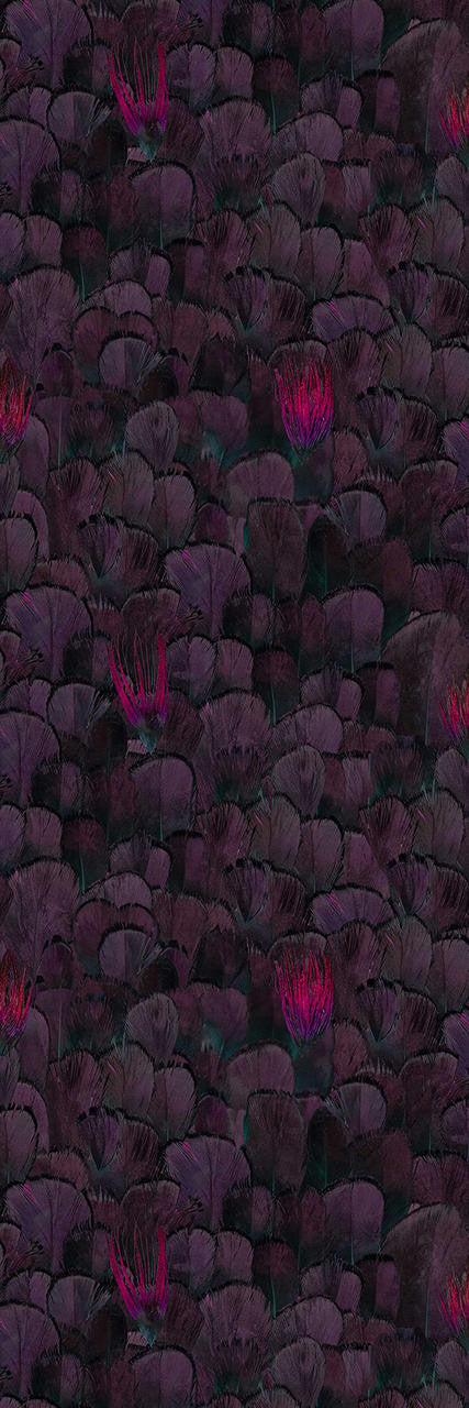 Mineheart Wallpaper Feather Pattern Tapete Purple Federmuster Lila