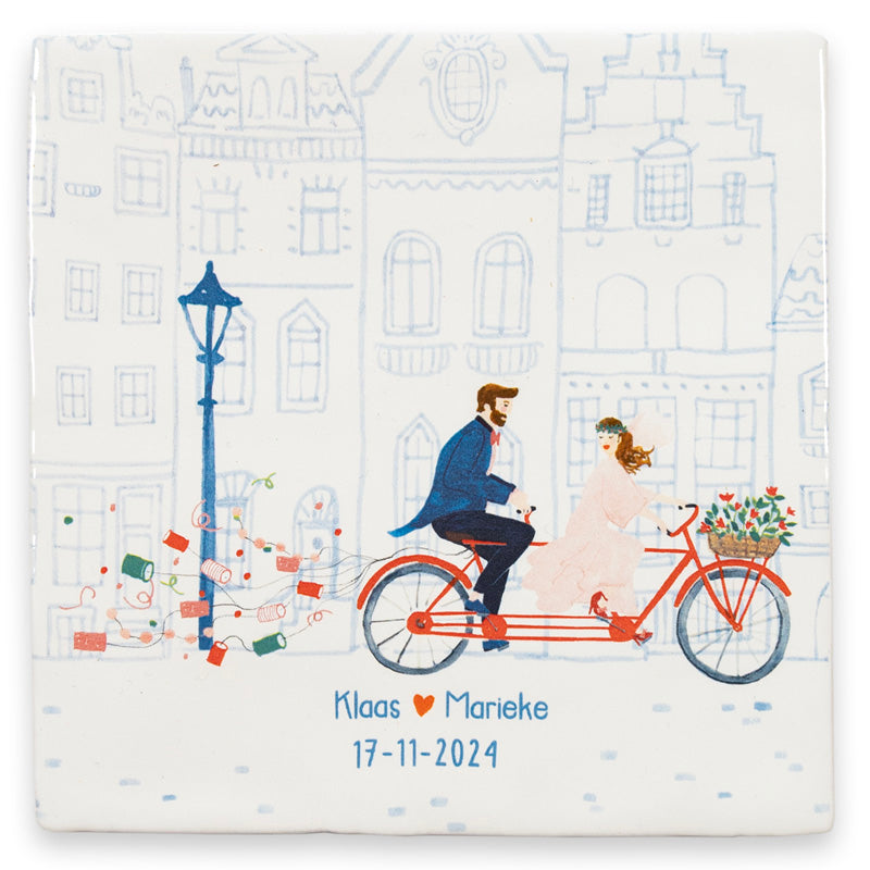 StoryTiles Delft Blue It's Official Fliese S 10x10 Hochzeit