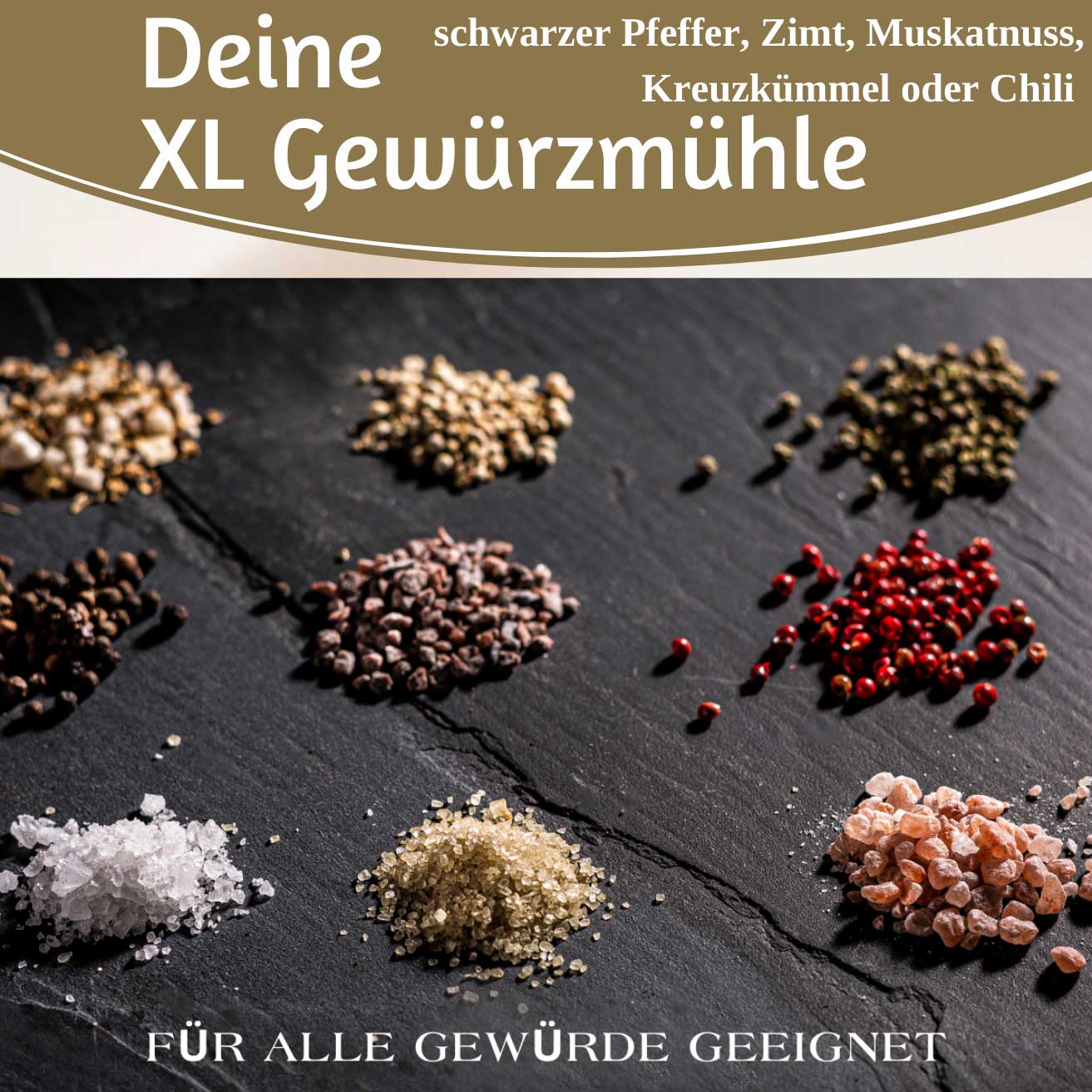 LS-LebenStil Design XL Salzmühle Pfeffermühle Akazie 32cm