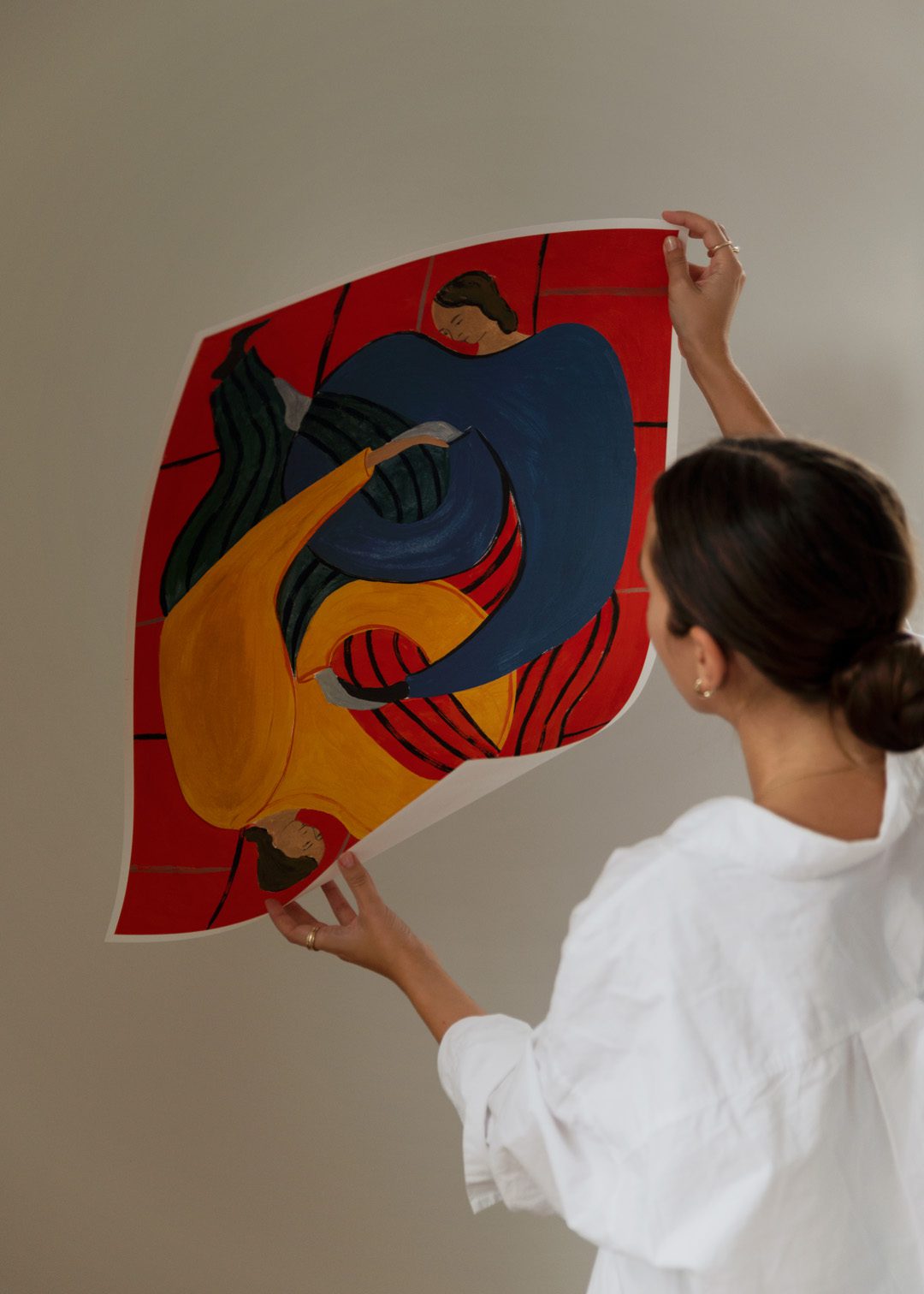 The Poster Club Art Prints Hold You Red Poster A4 bunt