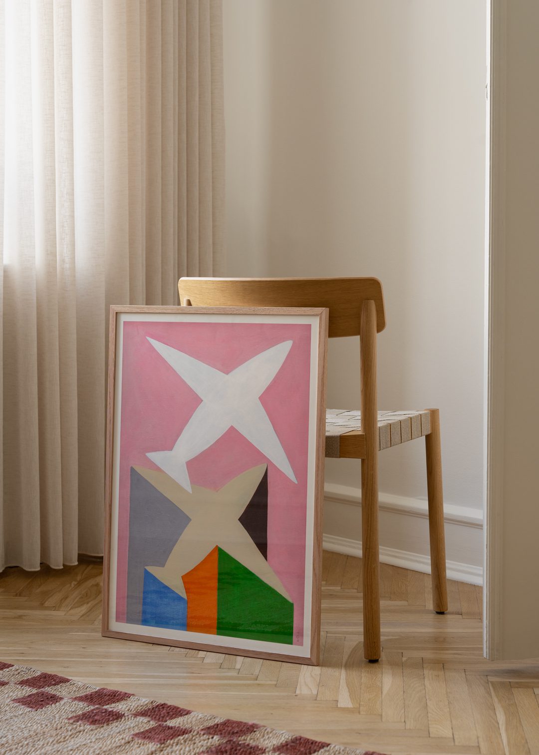 The Poster Club Art Prints Airplane Stump Poster 50x70 cm blau
