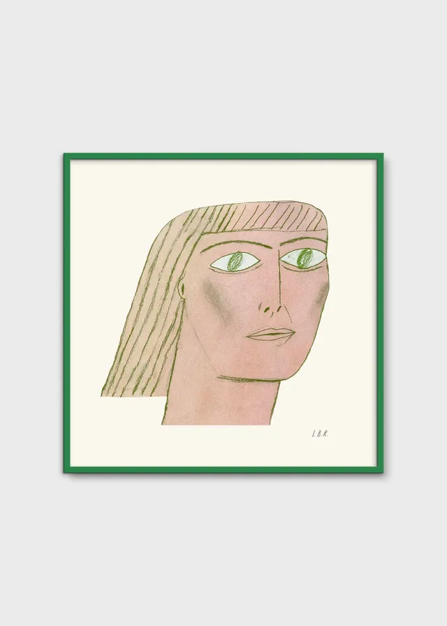 The Poster Club Art Prints Green Lady Poster 50x50 cm Grün