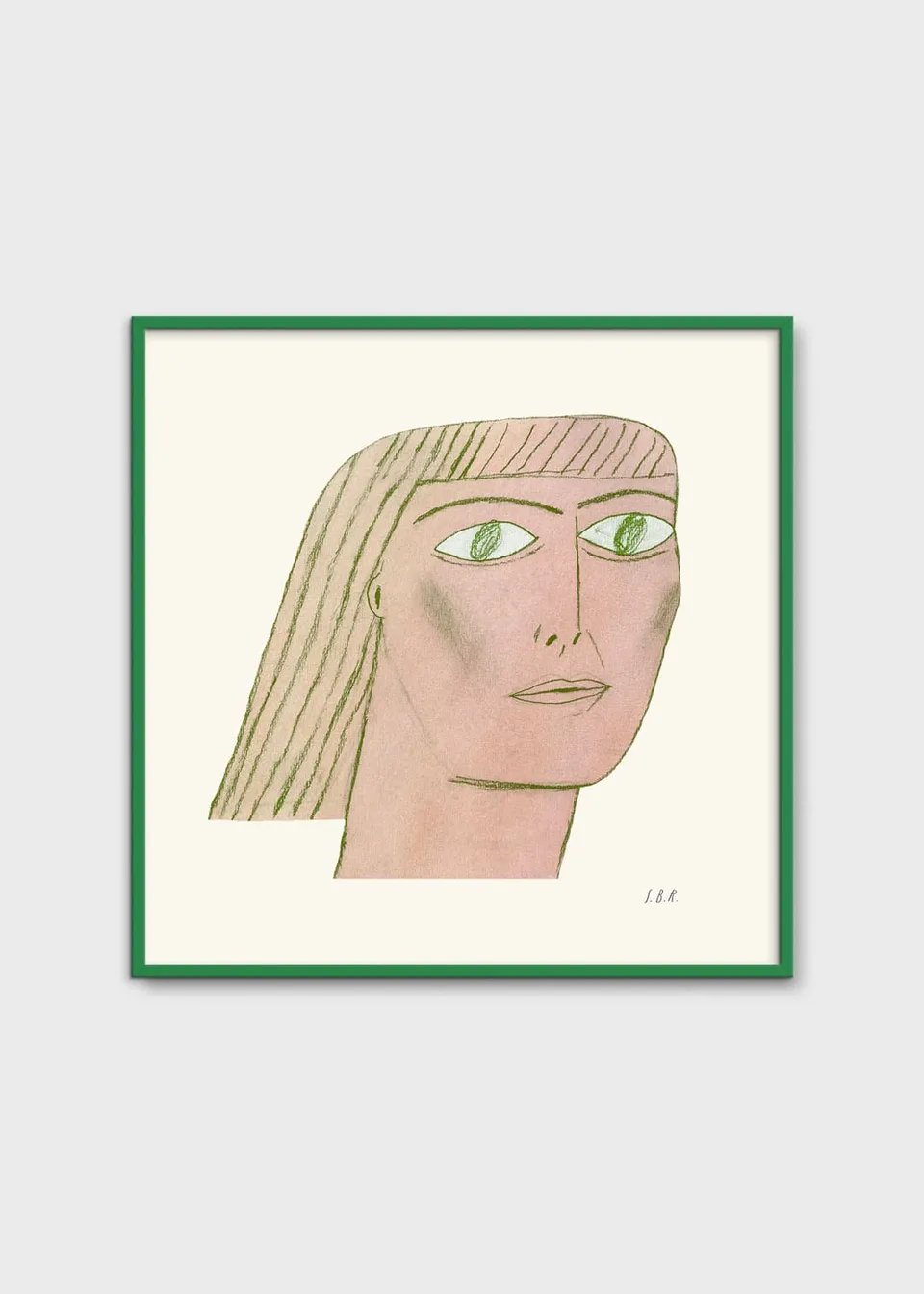 The Poster Club Art Prints Green Lady Poster 50x50 cm Grün
