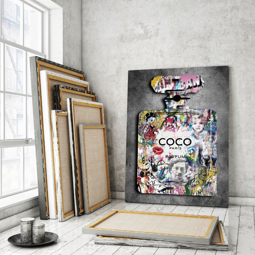 Hustling Sharks Wandbilder Pop Art Leinwand 60x90cm bunt