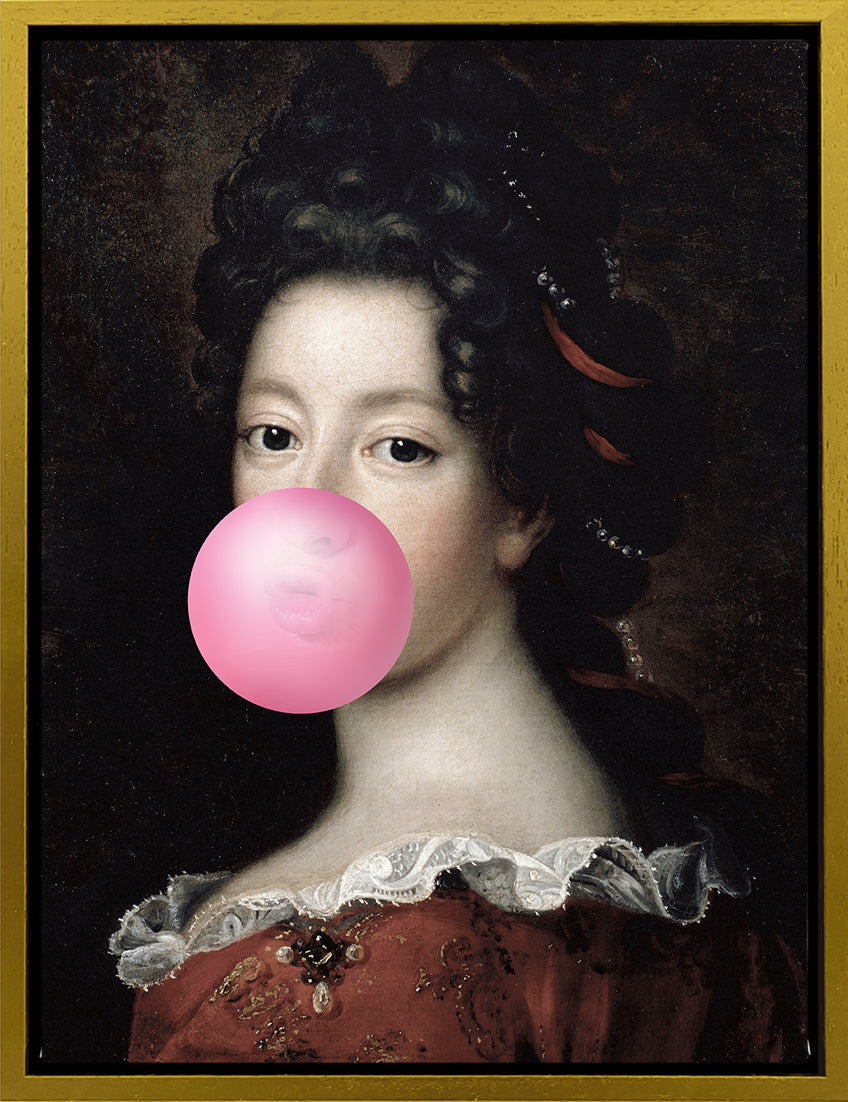 Mineheart Bubblegum Portrait 1 Wandbild 30x41cm rosa