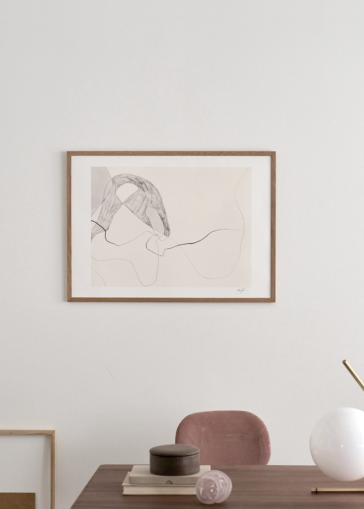 The Poster Club Waves Kunstdruck 30x40 cm beige