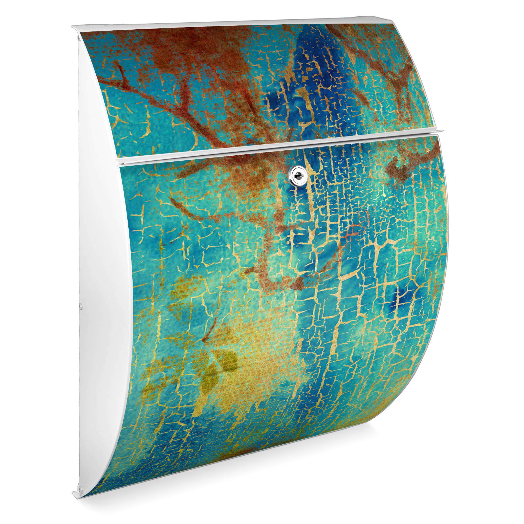 Banjado Riviera Briefkasten anthrazit Motiv Patina A4