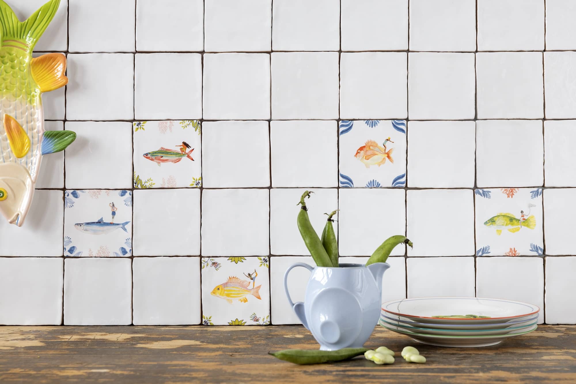 Storytiles Plain tiles Sneeuw wit Wandfliese S 10x10 cm Weiß
