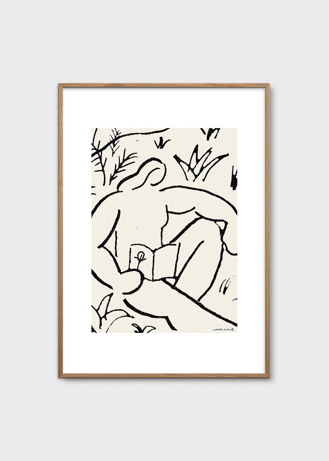 The Poster Club Art Prints The Reader Poster A4 beige