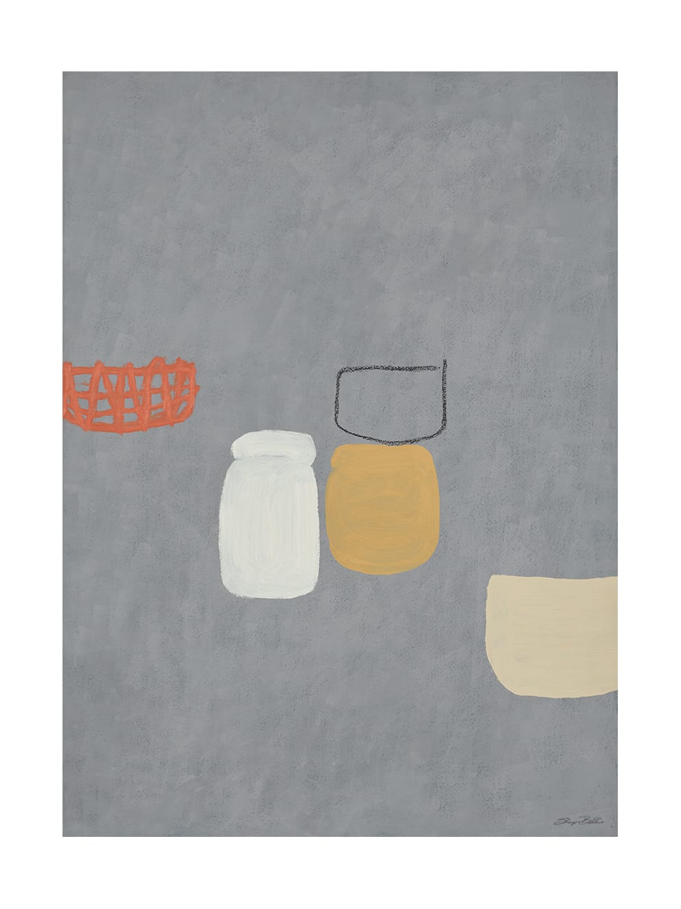 The Poster Club Still Life I Kunstdruck 50x70 Grau