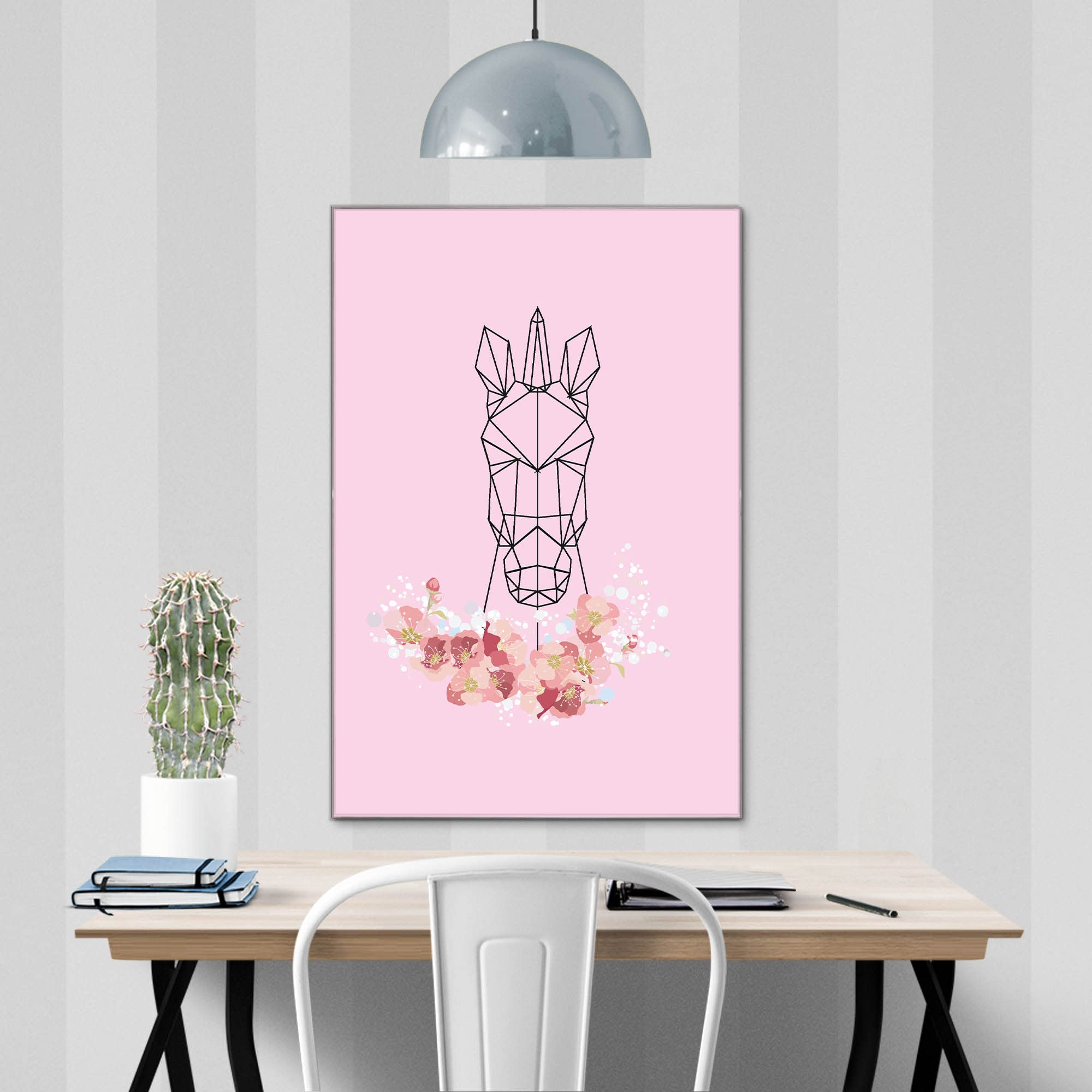Banjado Magnettafel Einhorn Poygon Glasboard 40x60 Pferd