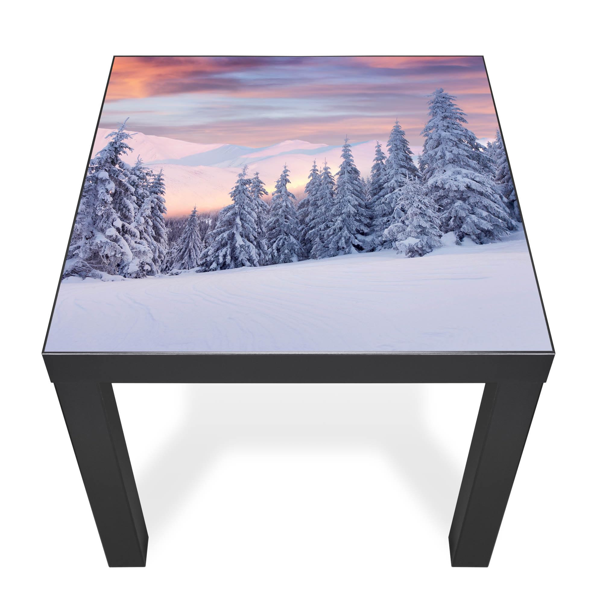 Banjado Möbelfolie Verschneite Berge Tischfolie 55x55