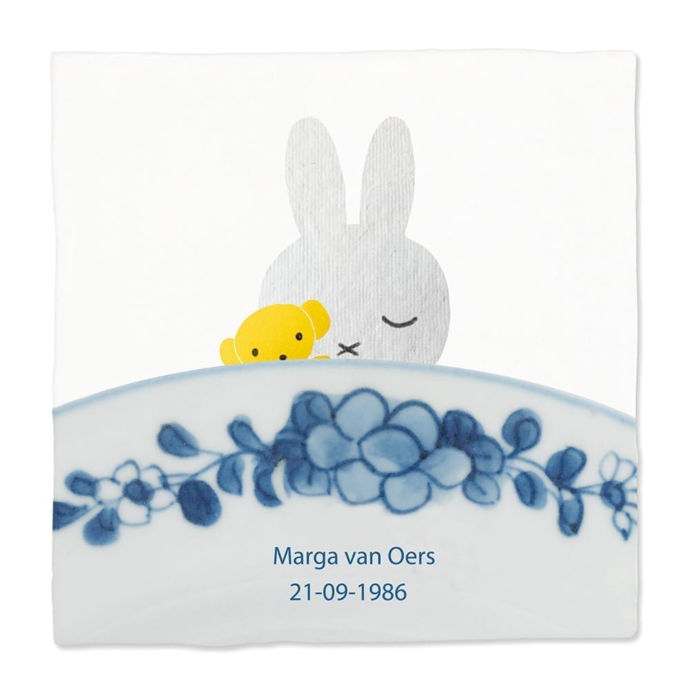 Storytiles Delft Blue nijntje gaat slapen Fliese 10x10 Baby
