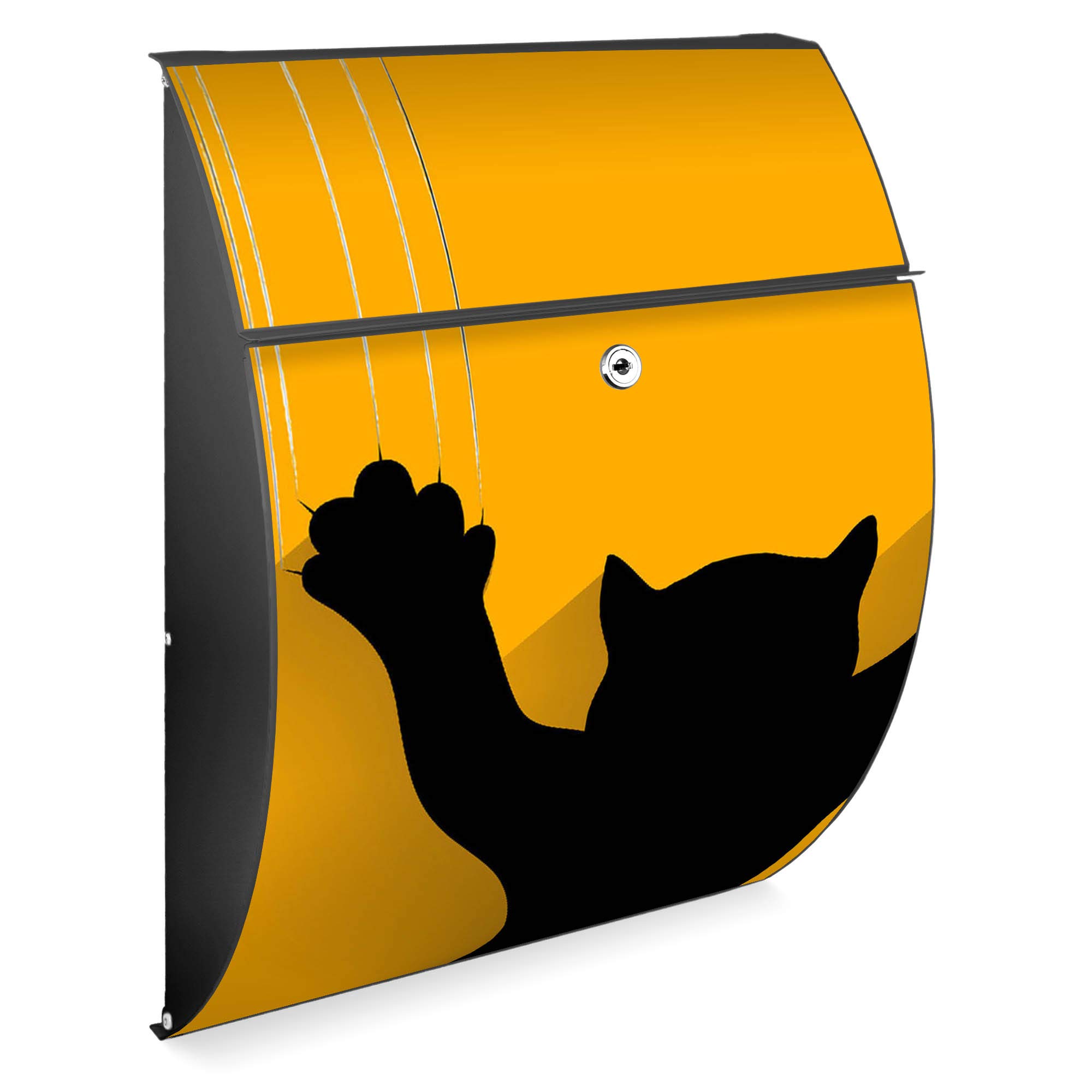 Banjado Riviera Briefkasten anthrazit Motiv Scratch A4