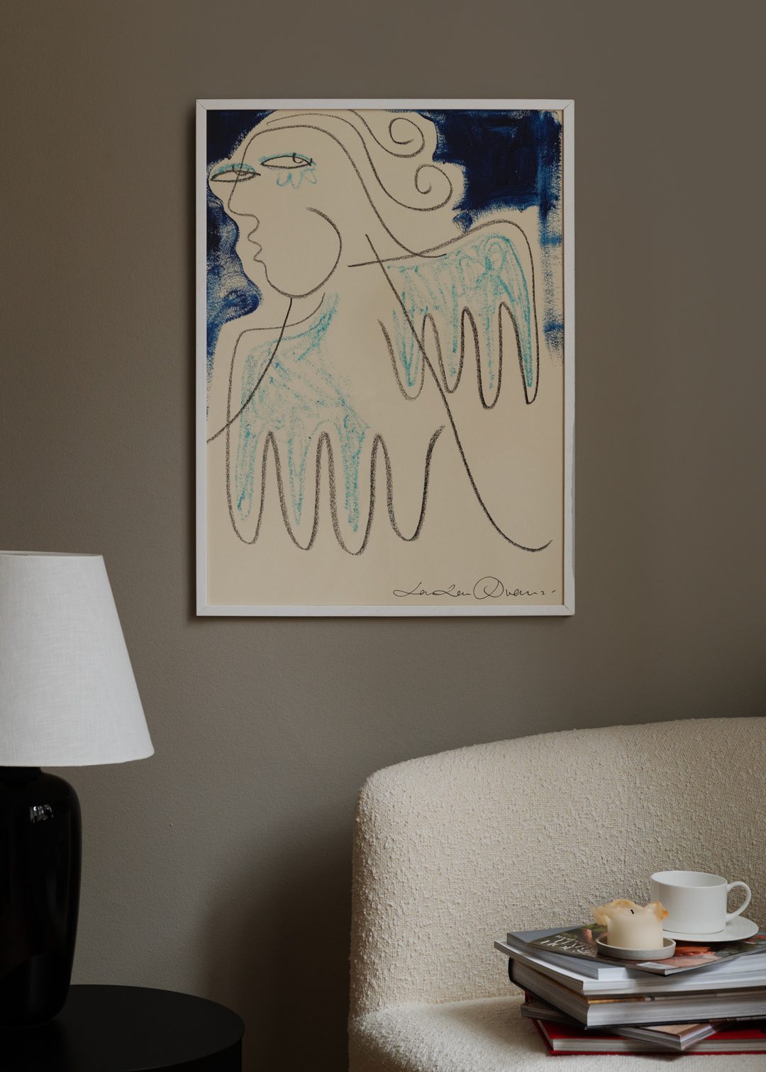 The Poster Club Guardian Angel Poster 30x40 cm beige