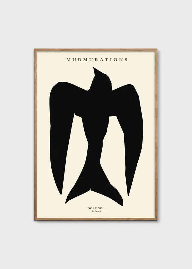 The Poster Club Murmurations Sort Sol Poster 30x40 cm Vögel