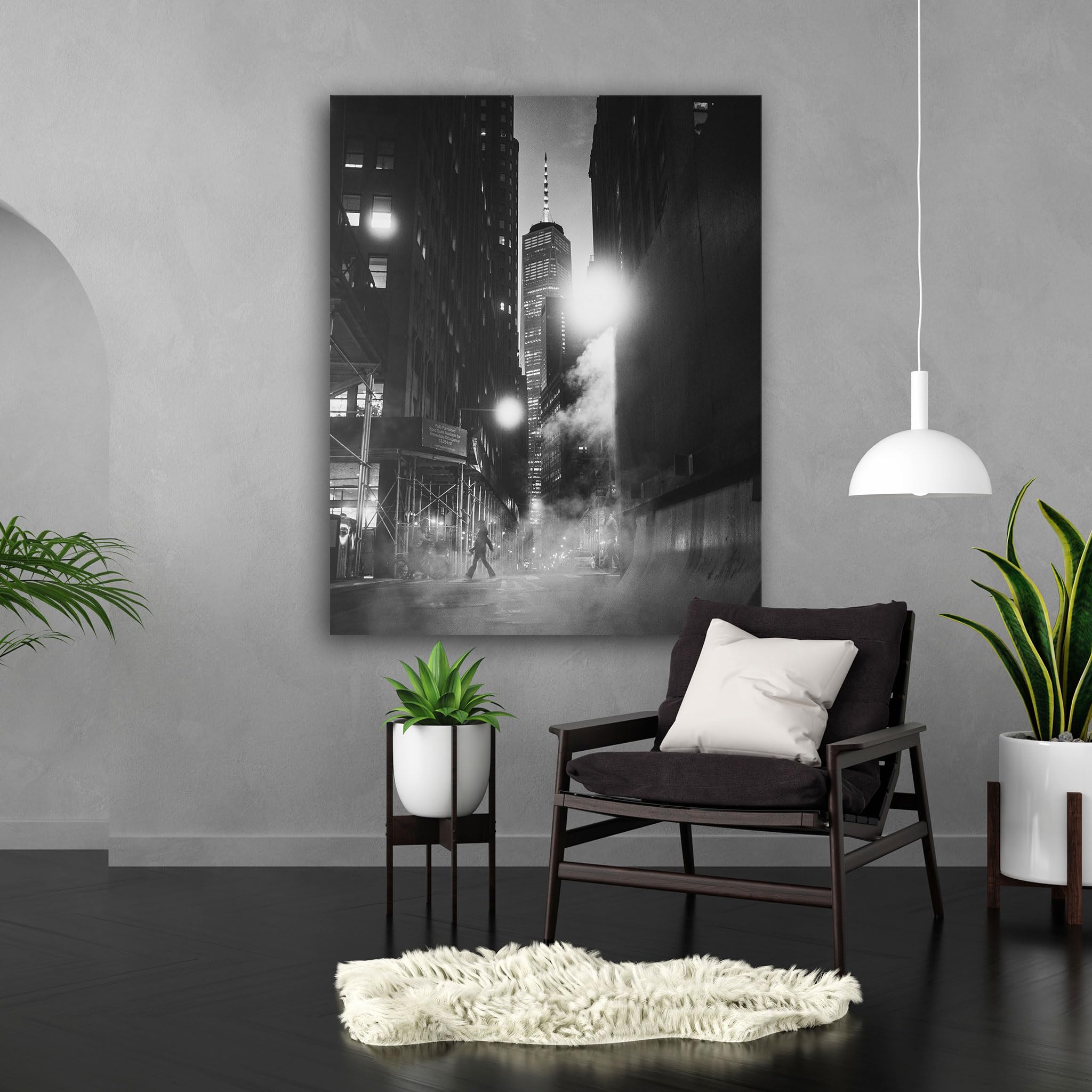 Hustling Sharks Wandbilder Nächtliche Straße im Gegenlicht Leinwand 40x30