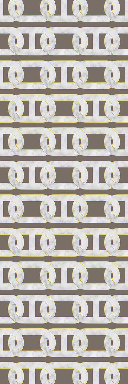 Mineheart Chain Wallpaper Tapete Grau Vlies 52cm x 10m