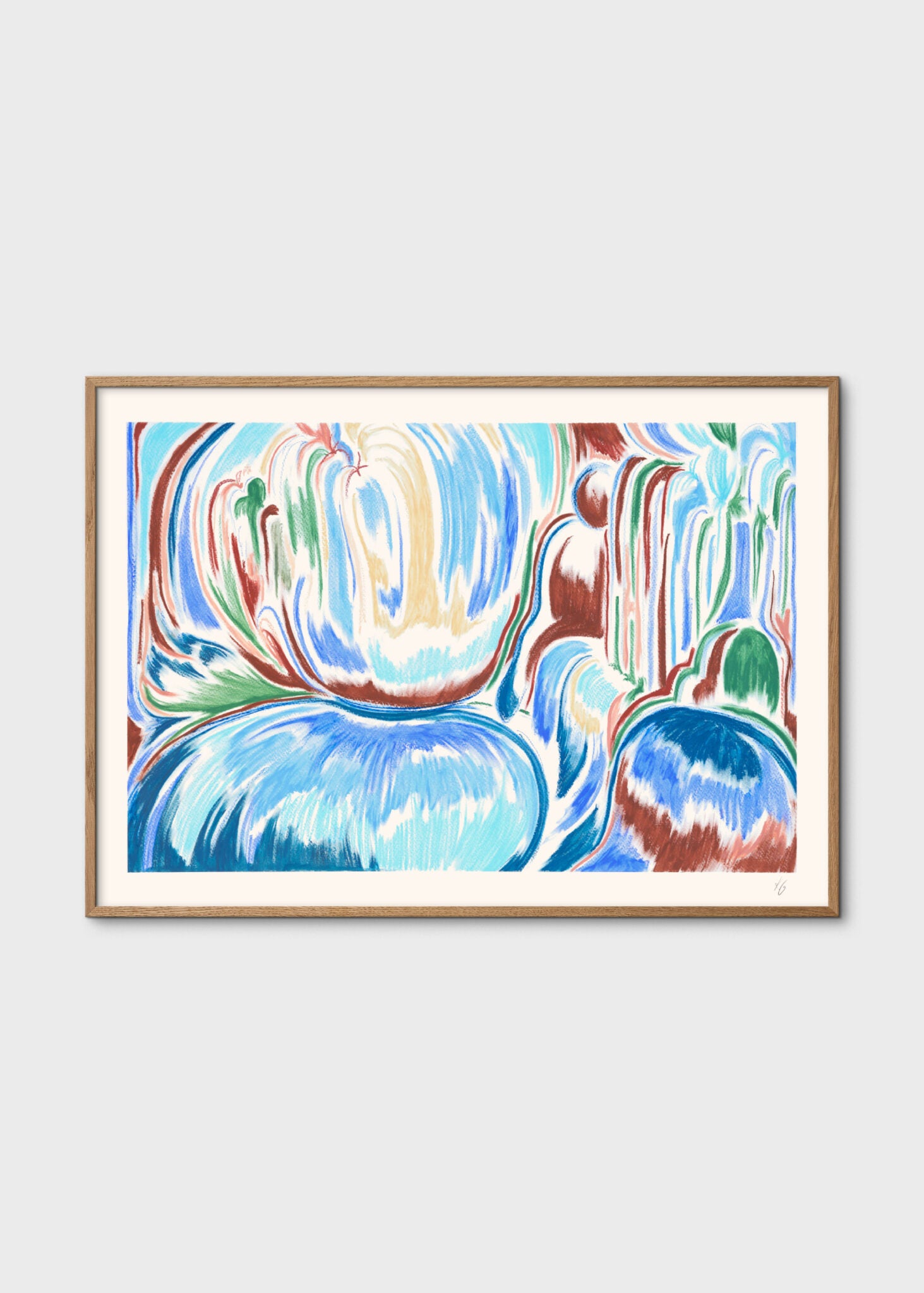 The Poster Club Art Prints Ved vandet Poster A4 blau