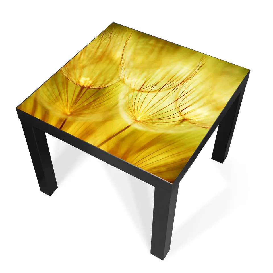 Banjado Möbelfolie Pusteblumen Gold Tischfolie 55x55