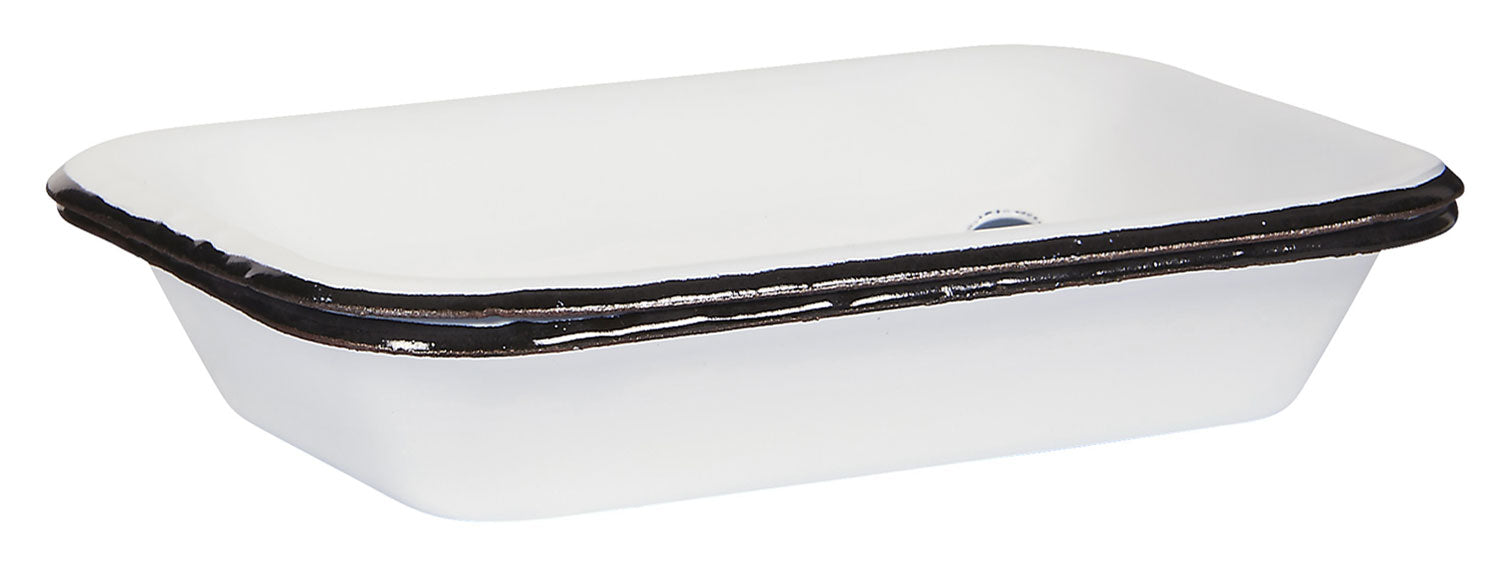 IB Laursen Altum XL 17cm Seifenschale Emaille Weiß