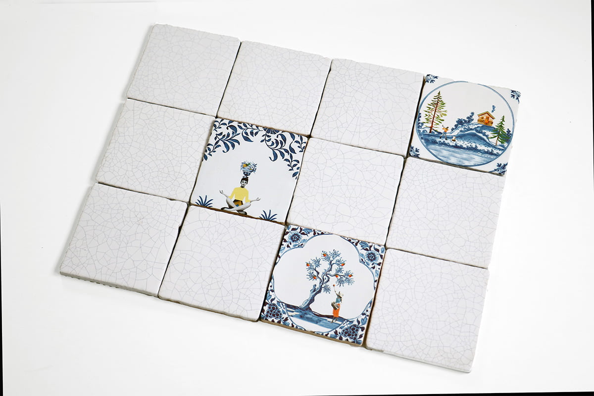 Storytiles Plain Tiles Off-White Fliese 10x10 cm Craquelé